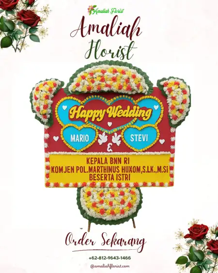 Papan Bunga Pernikahan Plampangrejo